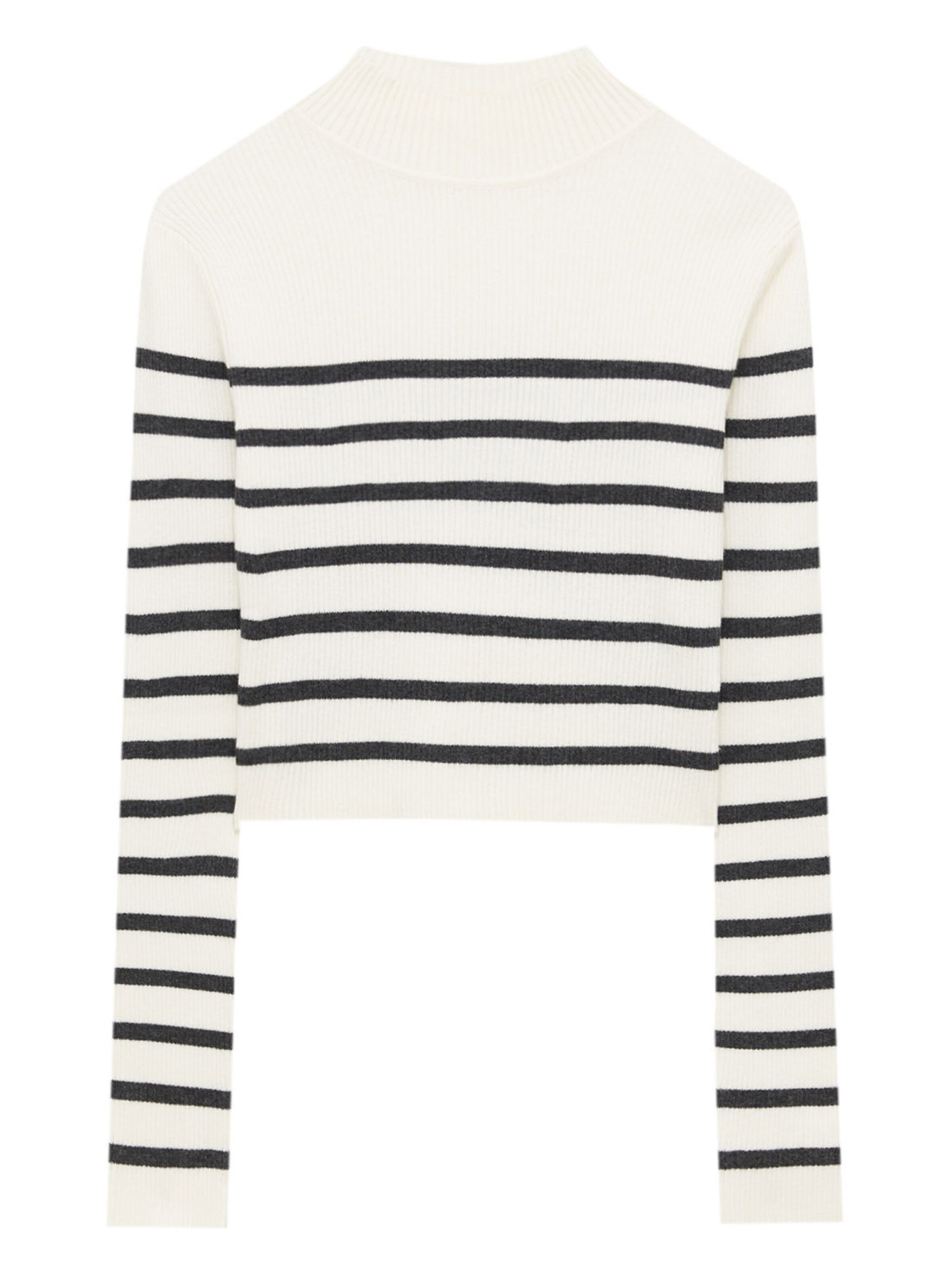 Pulover de la Pull&Bear pe negru: față