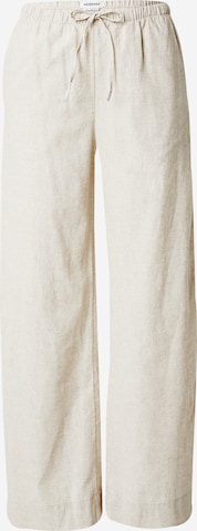 Pantalon 'Mia' WEEKDAY en beige : devant