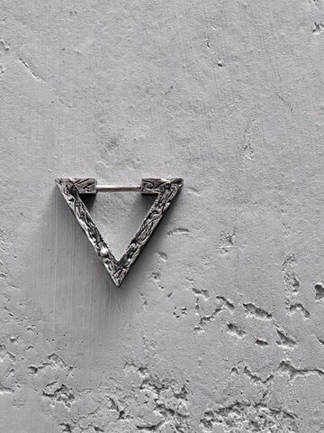 REYTEL Earring 'RISK' in Silver: front