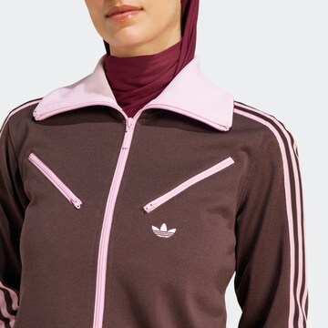 ADIDAS ORIGINALS Sweatjacke 'Adicolor 70s Montreal' in Braun