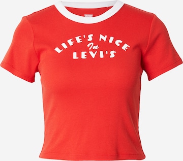 raudona LEVI'S ® Marškinėliai 'MINI RINGER': priekis