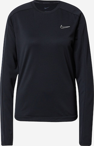 NIKE - Camiseta funcional 'Swoosh' en negro: frente