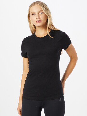 FALKE - Camiseta funcional en negro: frente