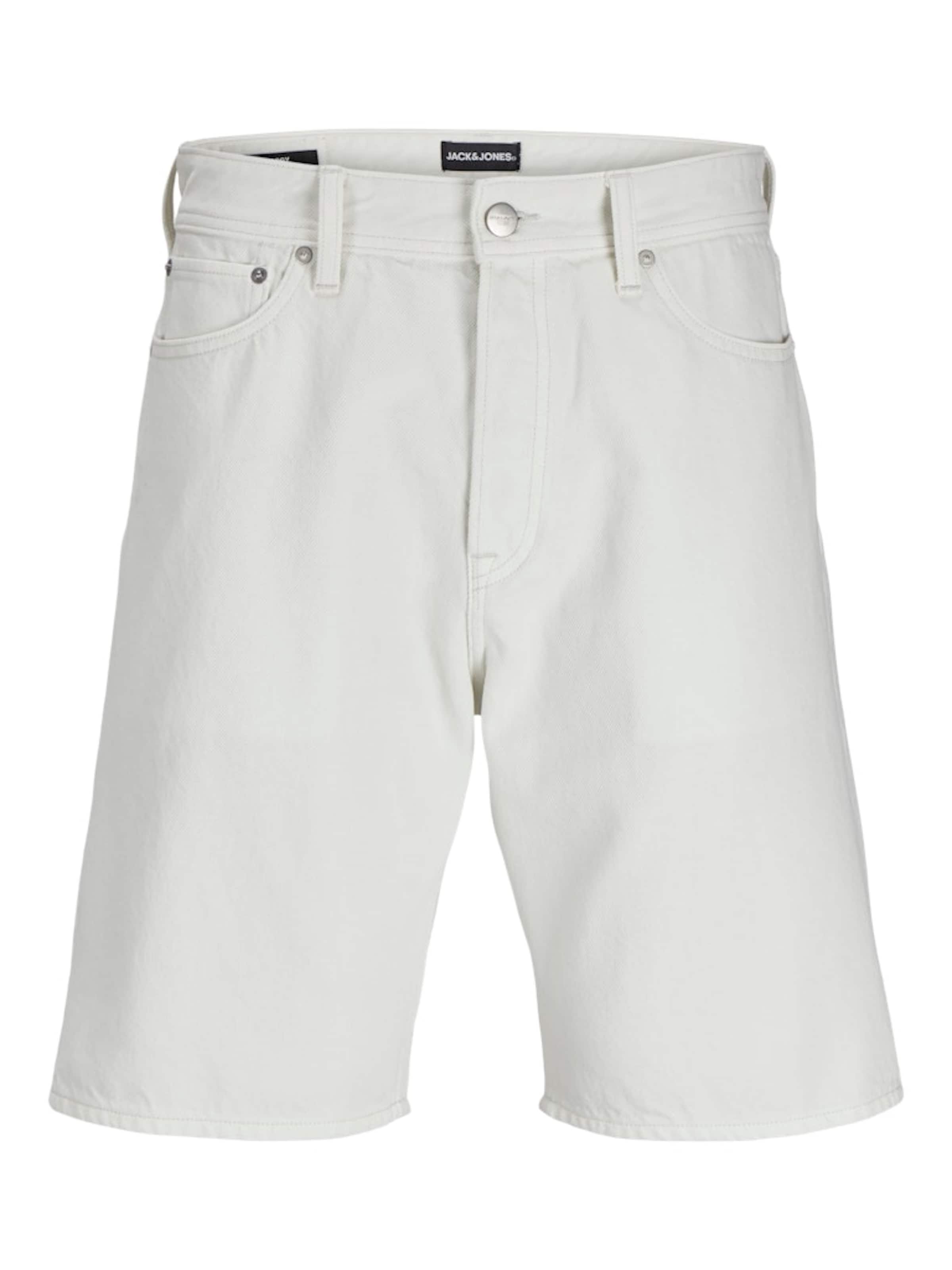 JACK & JONES Baggy Džínsy 'JJIAlex JJOriginal' - Biela: predná strana