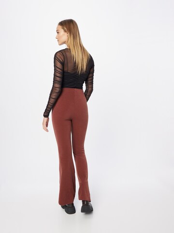 Nasty Gal Na zvonec Hlače | rjava barva