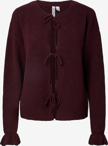 Cardigan 'SALLY' PIECES en rouge : devant