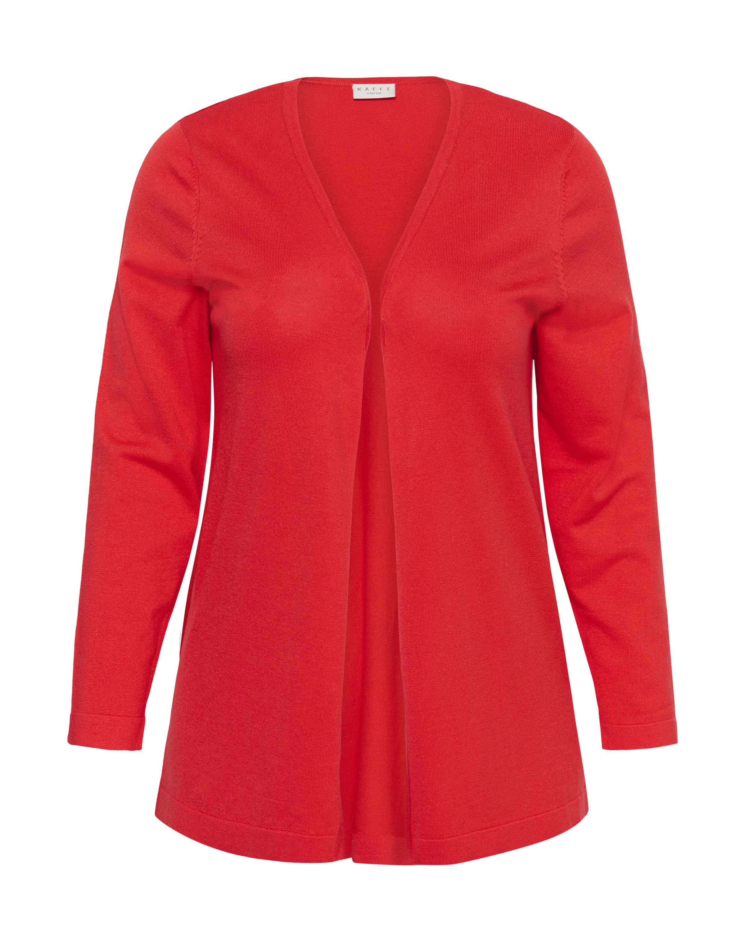 KAFFE CURVE Knit cardigan 'KCfarsia' in Red: front