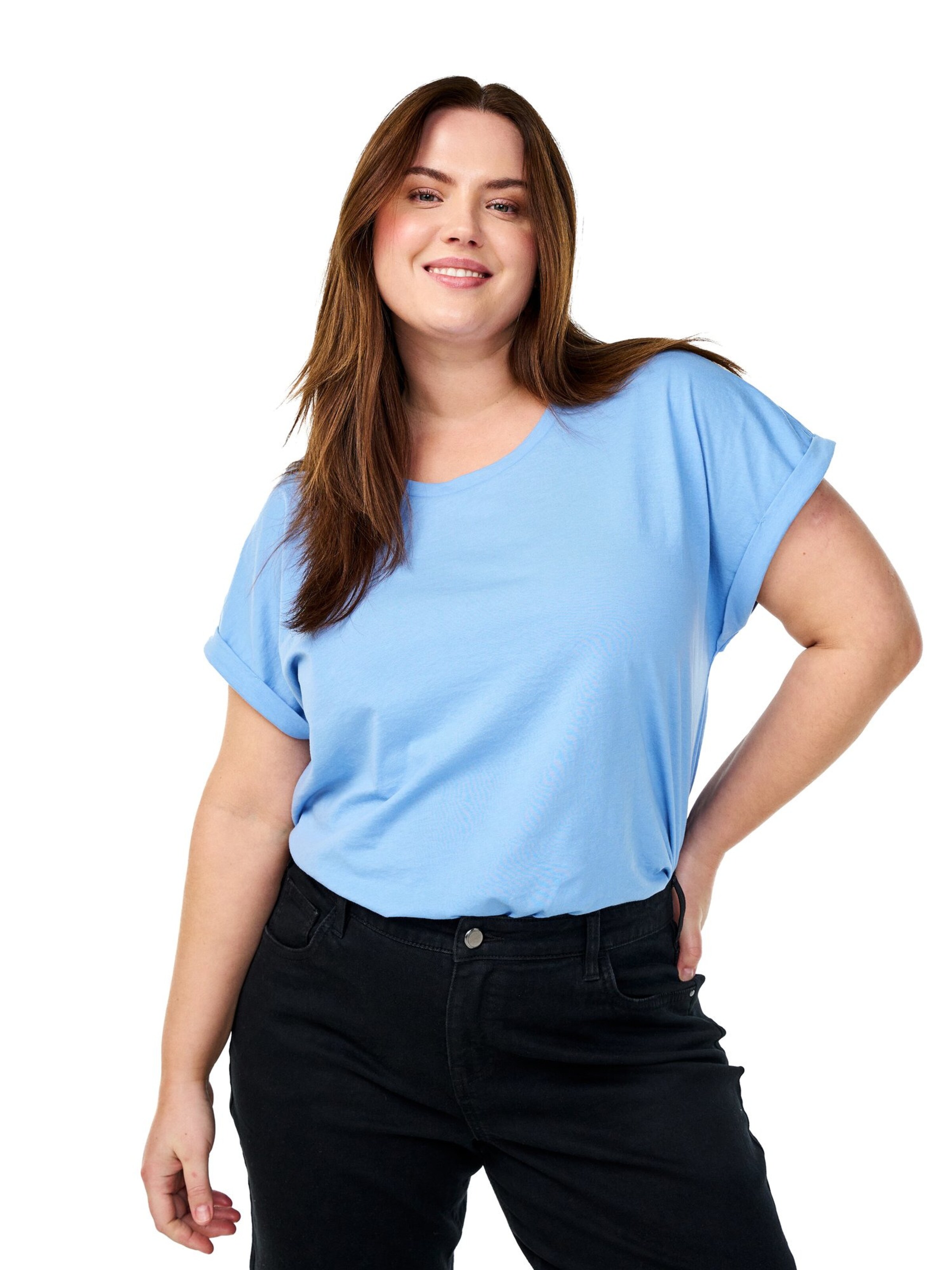 Zizzi Tričko 'MKATJA' - Modrá: predná strana