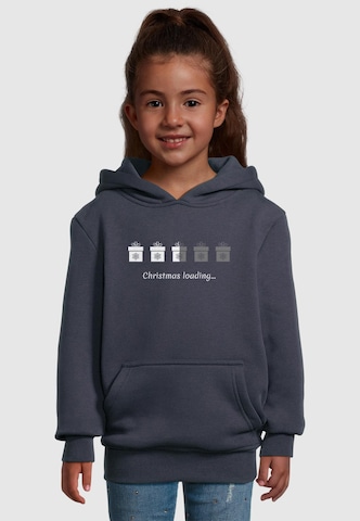 Merchcode Sweatshirt 'Christmas Gifts Loading' in Blauw: voorkant