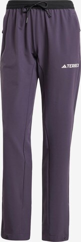 Regular Pantalon de sport 'Lieflex' ADIDAS TERREX en violet : devant