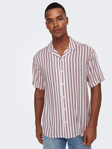 Only & Sons - Ajuste confortable Camisa 'Wayne' en lila