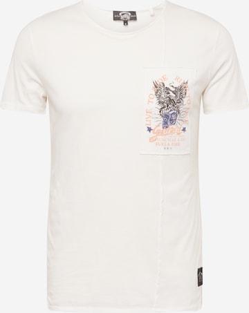 Key Largo Shirt 'GOD OF SPEED' in White: front