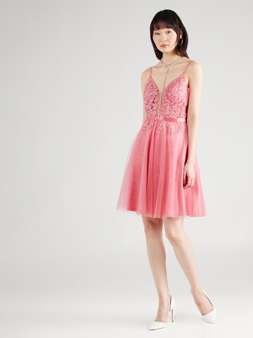 Robe de cocktail VM Vera Mont en rose : devant