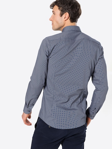 OLYMP - Ajuste estrecho Camisa en azul