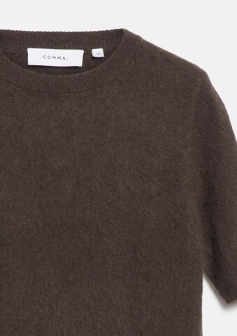 COMMA Strickpullover in Braun: oben