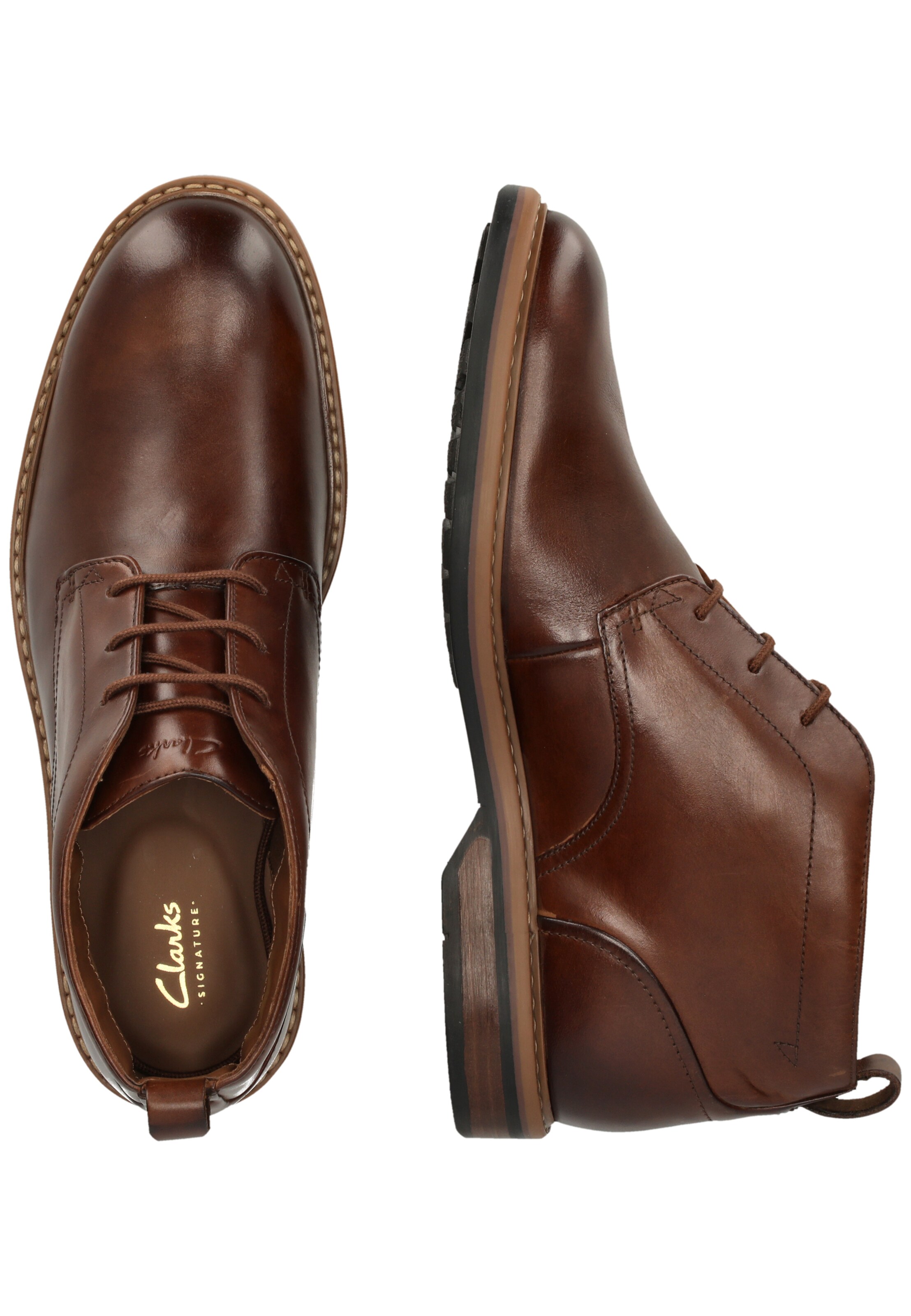 CLARKS Veterschoen 'Aldwin Chukka' in Bruin