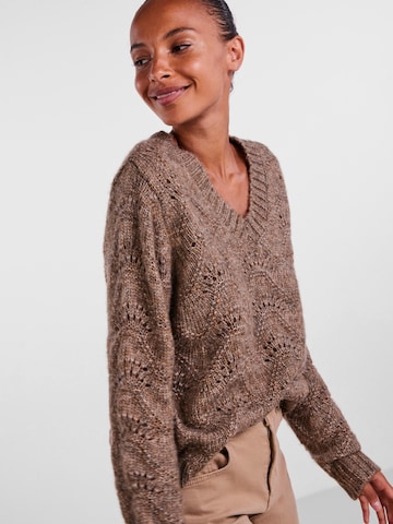 PIECES Sweater 'Bibbi' in Brown