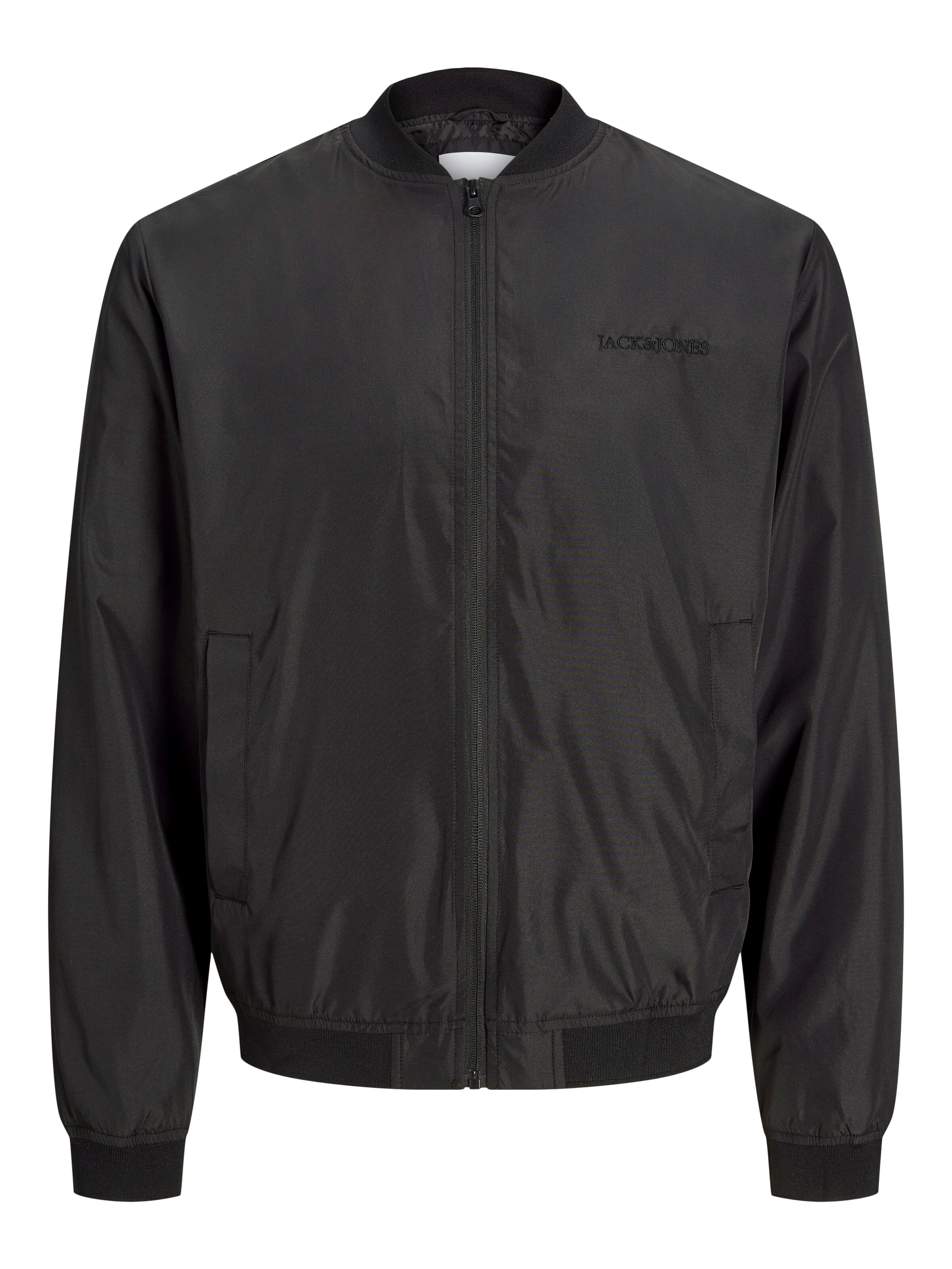 JACK & JONES Φθινοπωρινό και ανοιξιάτικο μπουφάν σε μαύρο: μπροστά