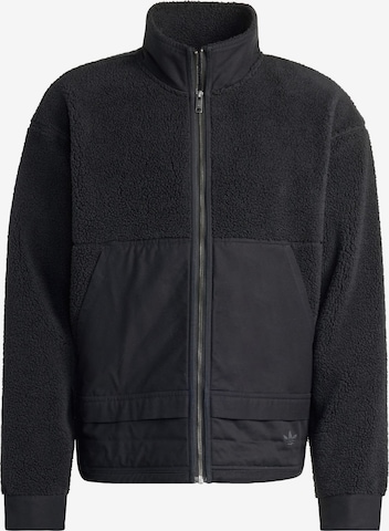 Giacca di pile 'Essentials' di ADIDAS ORIGINALS in nero: frontale