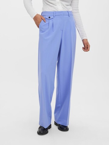 VERO MODA Wide leg Pleat-Front Pants 'Ceci' in Blue: front