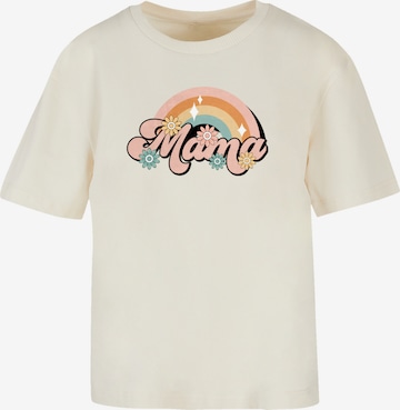 F4NT4STIC T-Shirt 'Mothers Day Celebration Rainbow Mama Design Mom Appreciation' in Beige: Vorderseite