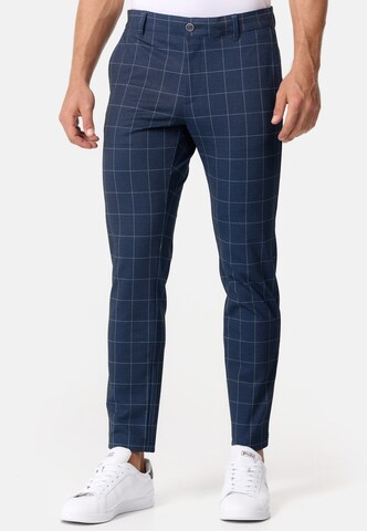 JEFF Slim fit Pants ' Tate ' in Blue: front