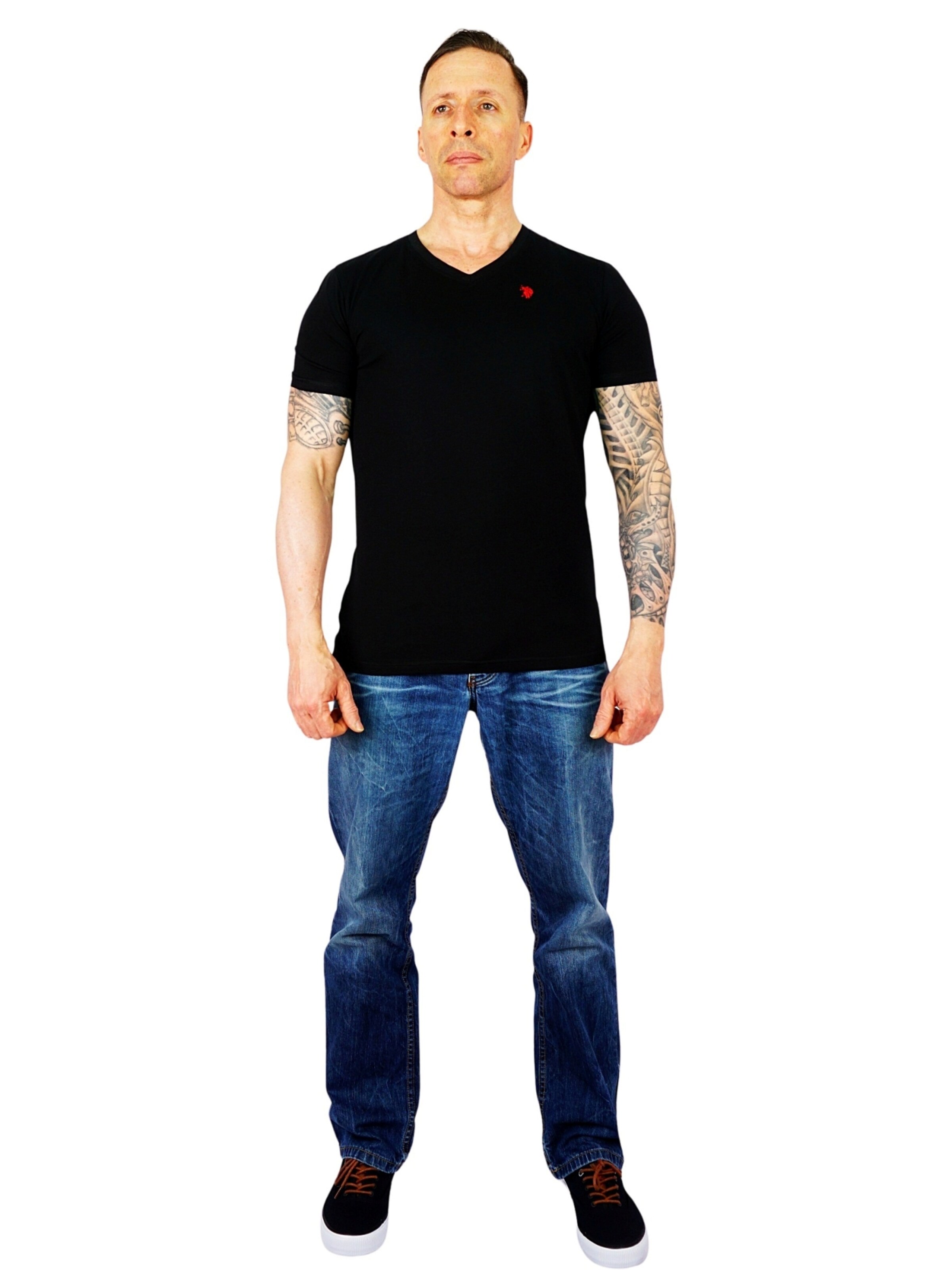 U.S. POLO ASSN. T-Shirt in Grau: Vorderseite