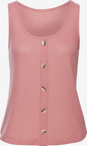 LASCANA Knitted Top in Pink: front