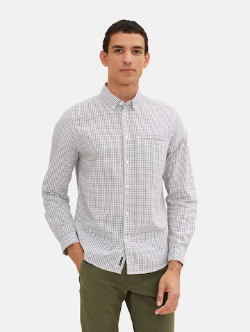 TOM TAILOR Regular fit Button Up Shirt in White