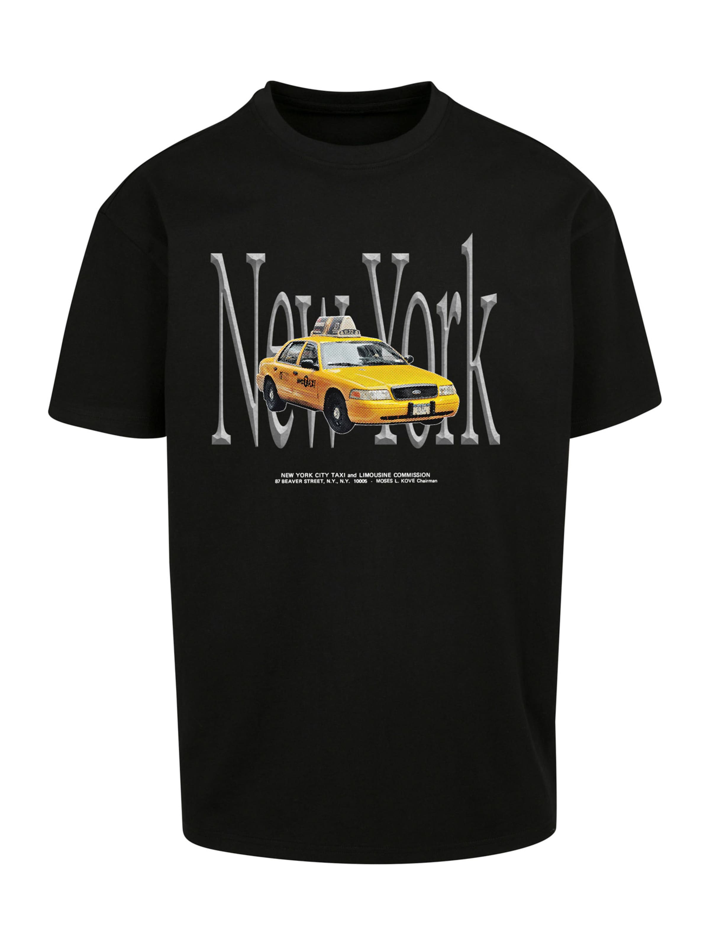 Mister Tee - Camiseta 'NY Taxi' en negro: frente
