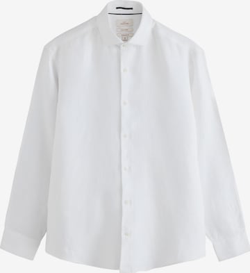 Coupe regular Chemise 'Signature' Next en blanc : devant