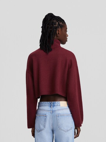 Pull-over Bershka en rouge