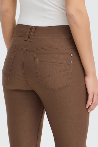Fransa - Skinny Calças 'Zalin ' em castanho