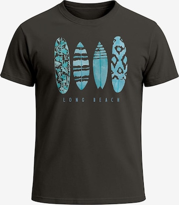 Neverless Shirt 'Long Beach' in Grau: Vorderseite