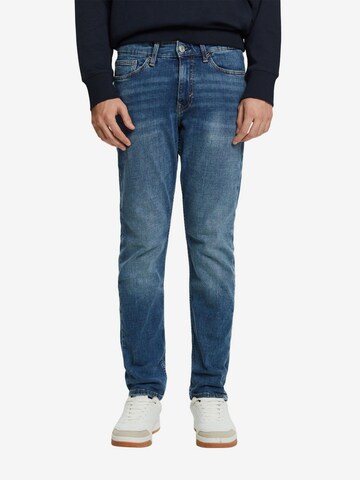 ESPRIT Slimfit Jeans in Blauw: voorkant