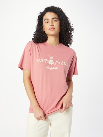 T-shirt 'MORENO' NAPAPIJRI en rose : devant