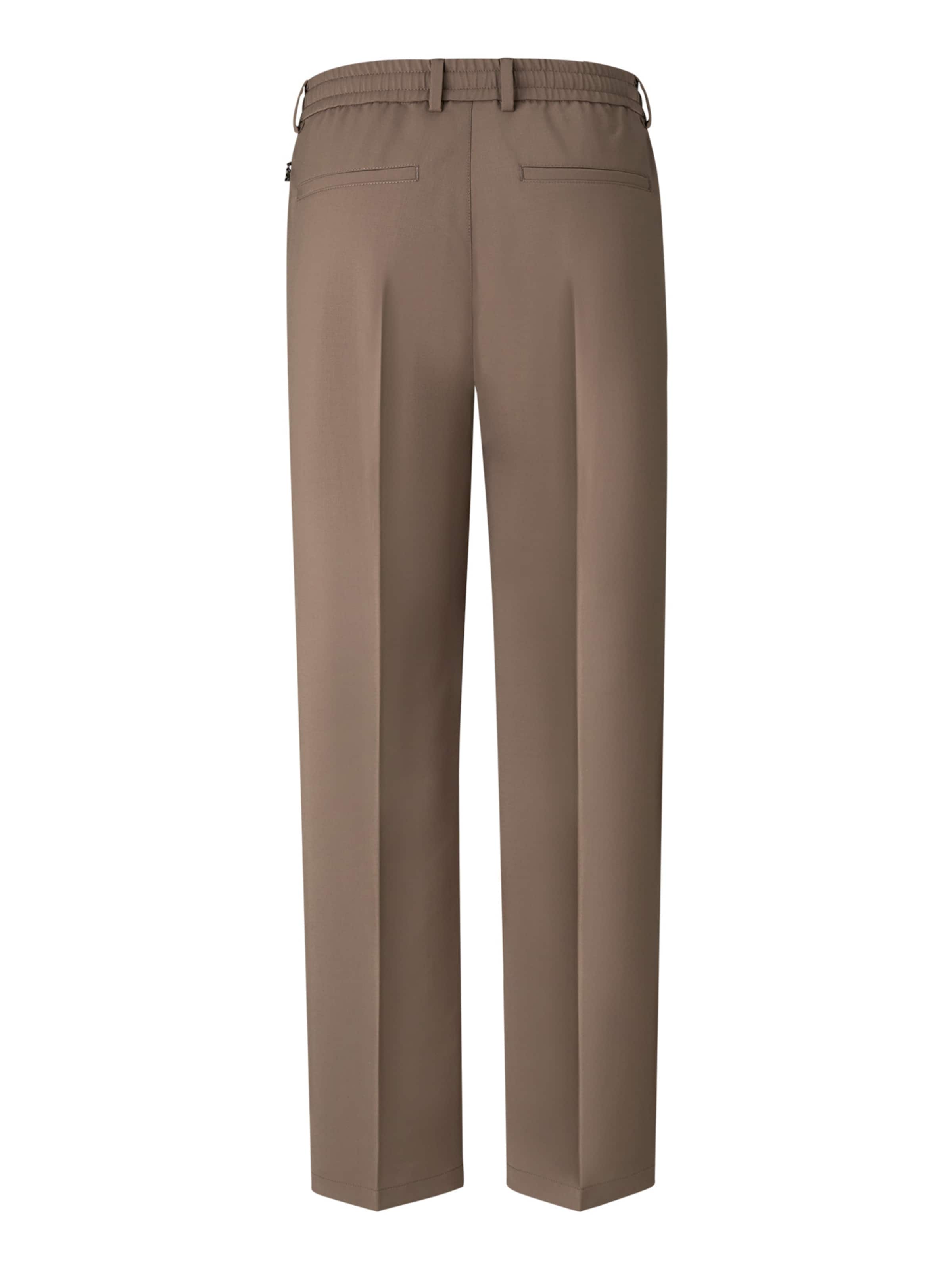 BOGNER Regular Bügelfaltenhose 'Marcus' in Braun