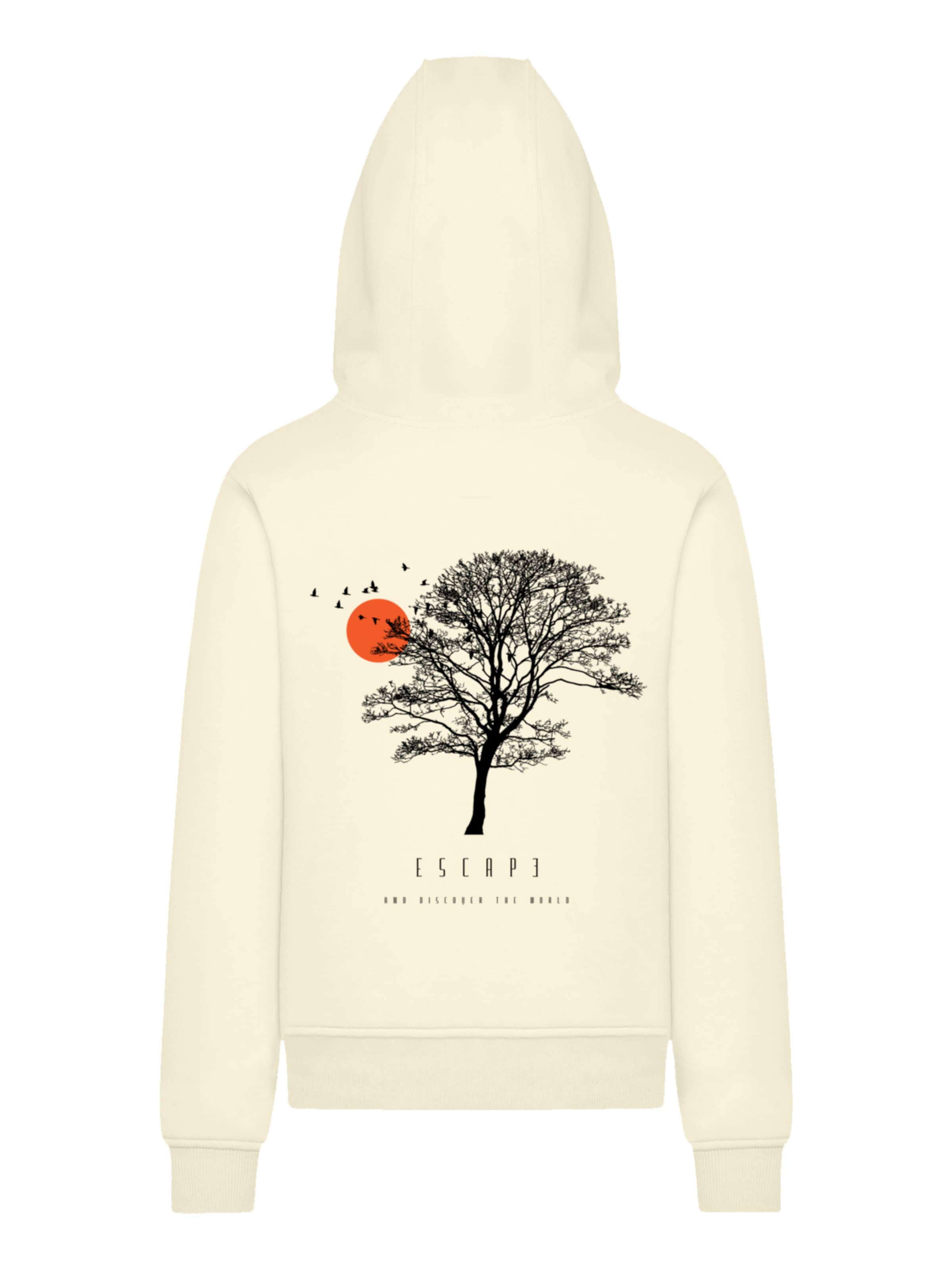 F4NT4STIC Sweater 'Escape Discover The World Tree Birds' in Beige