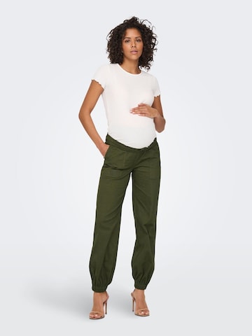 Effilé Pantalon Only Maternity en vert