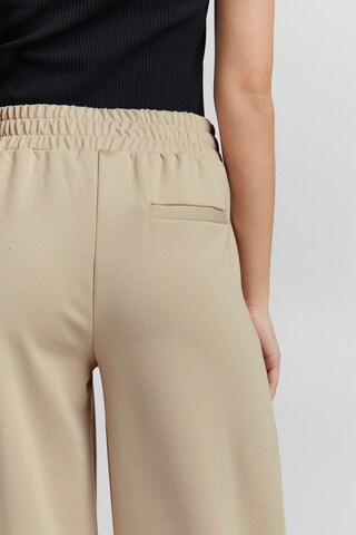 ICHI - Pierna ancha Pantalón plisado 'KATE' en beige