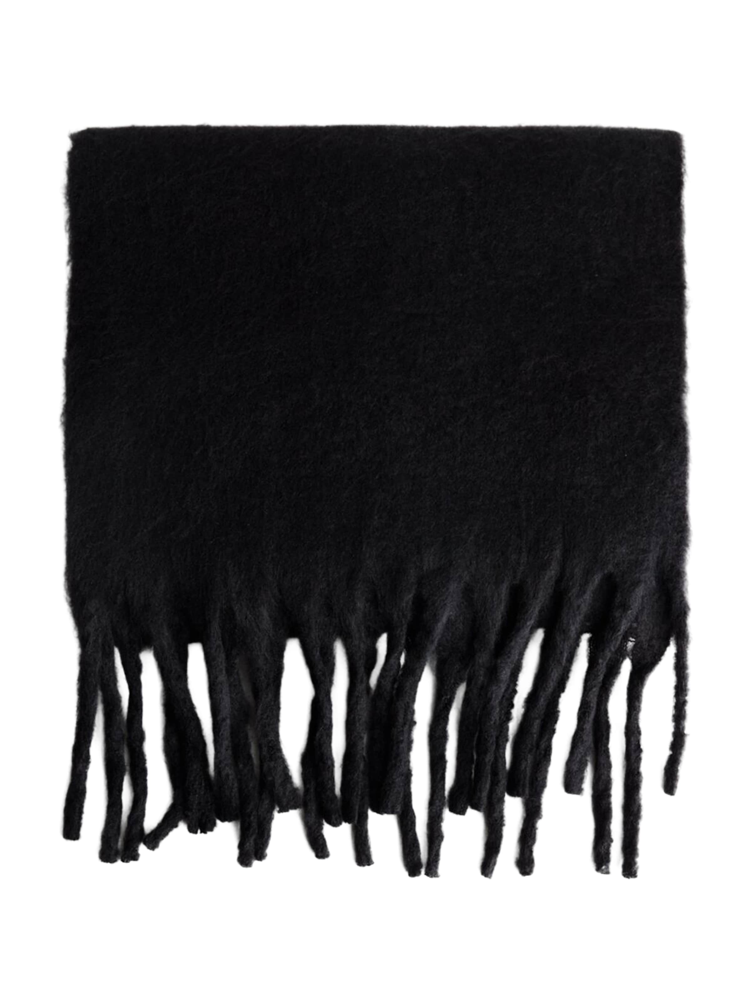 Fular dimensiuni mari de la Bershka pe negru: față