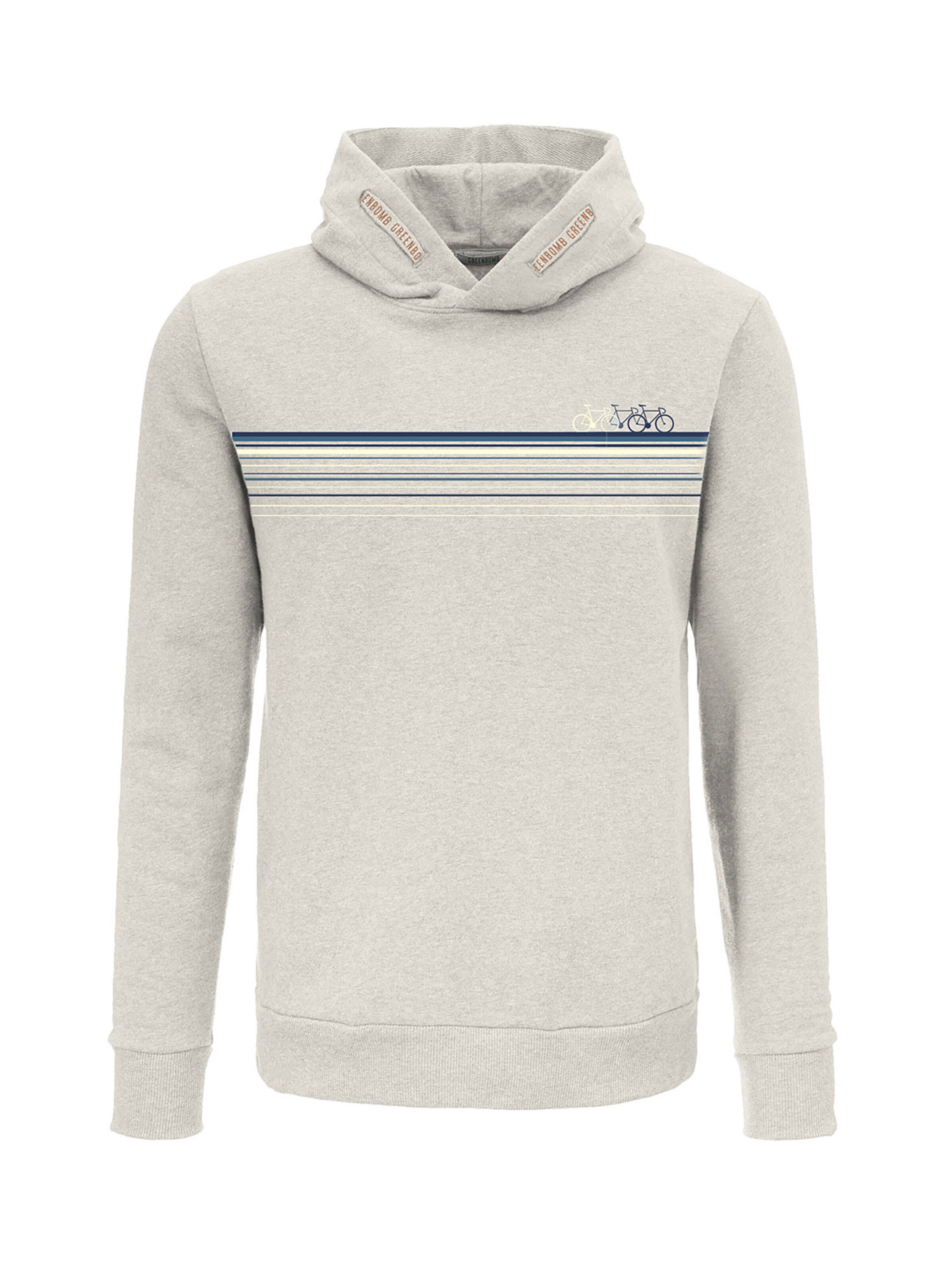 Sweat-shirt 'Bike Fast' GREENBOMB en blanc : devant