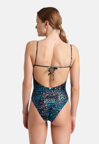 Bustier Maillot de bain sport 'WATER PRINT' ARENA en bleu