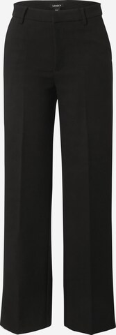 Lindex Regular Trousers with creases 'Noor' in Black: front