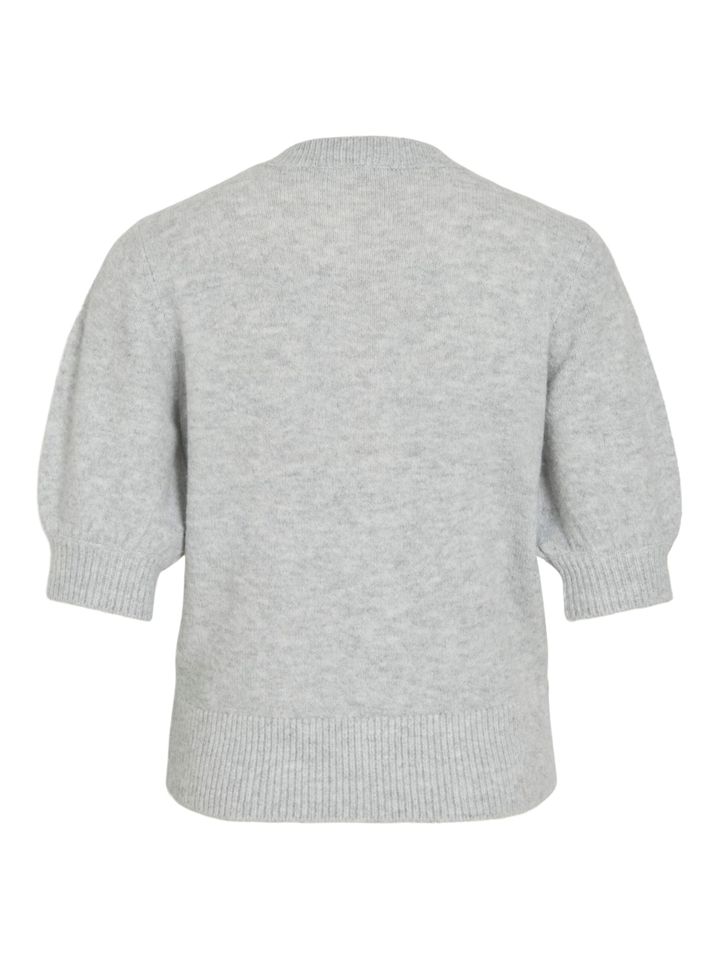 VILA Gebreid vest 'VIELLIE' in Grijs