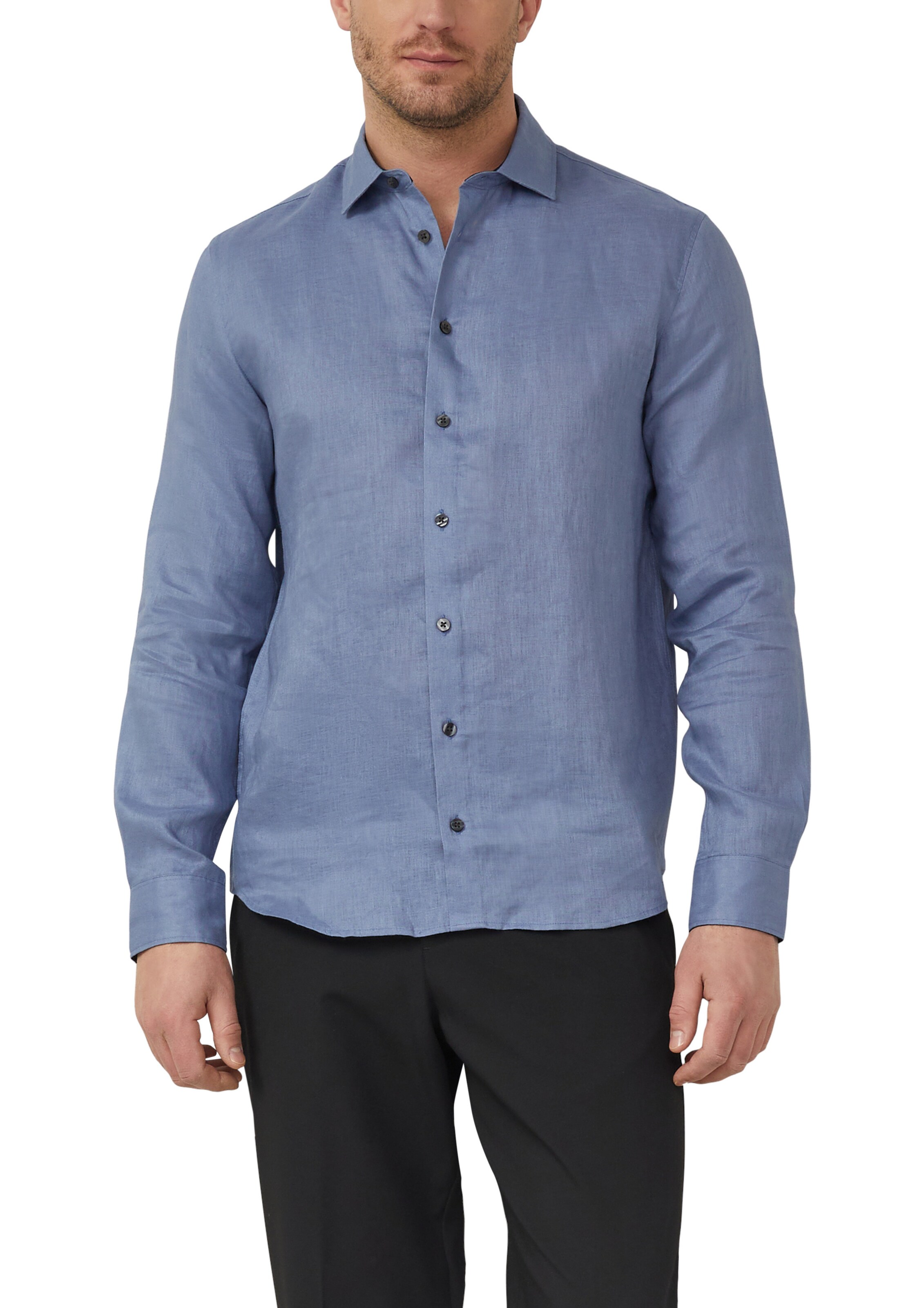 s.Oliver Regular fit Button Up Shirt in Blue