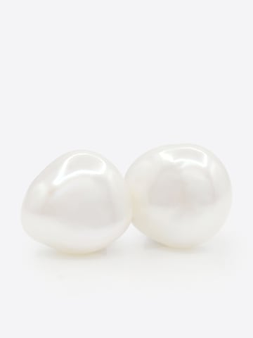 Boucles d'oreilles 'LARIOS' Ateliers Saint Germain en blanc