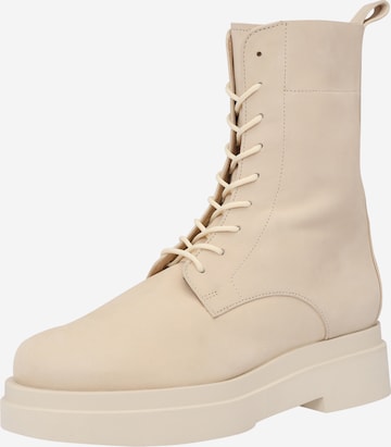 Högl Lace-Up Ankle Boots in Beige: front