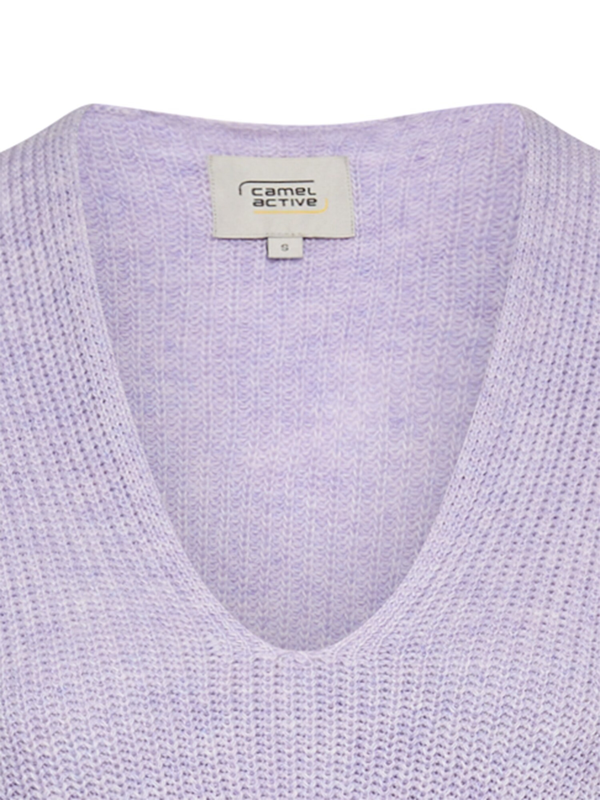 CAMEL ACTIVE Strickpullover mit V-Ausschnitt in Lila