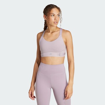 ADIDAS PERFORMANCE Bralette Sports bra 'FastImpact Luxe' in Beige: front